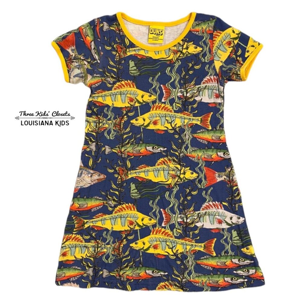 NEW DUNS Sweden Sz 104 (4) Organic Seaweed Fish Fishing Dress